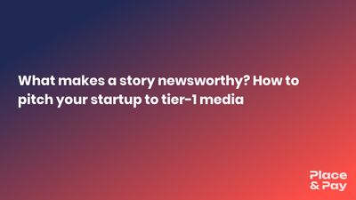 Startup founder crafting a media pitch with key newsworthy elements highlighted